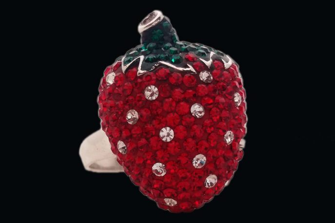 Sweet Strawberry Cocktail Ring
