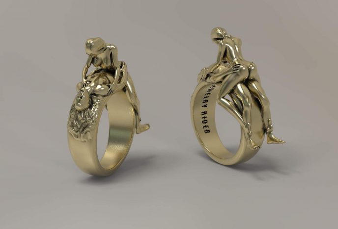 Cowgirl riding style position ring